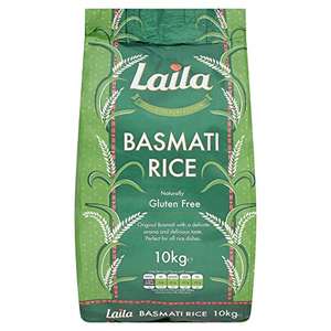 Laila Basmati Rice Long Grain Naturally Aged 10Kg (£12.83 subscribe and save)