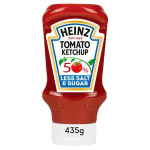 Heinz Tomato Ketchup 50% Less Salt & Sugar 435g - Instore Market Harborough