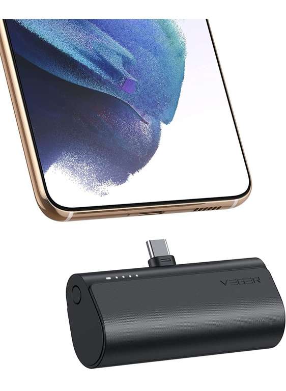 VEGER 5000mAh Mini Power Bank,20W Fast Charging Portable Charger - £12.59 With Voucher, Dispatched By Amazon, Sold By VEGER-UK