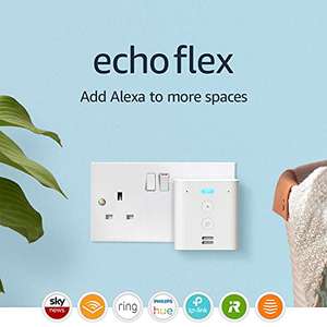Echo Flex – Alexa from a plug socket Voice control smart home devices £9.99 @ Amazon