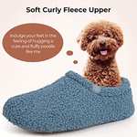 HomeTop Women's Fuzzy Curly Fur Memory Foam Loafer Slippers Bedroom House Shoes with Polar Fleece Lining sold by HomeTop Direct /FBA Size6.5