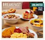 Unlimited breakfast starts from £8.99 + two kids eat free, per paying adult + U'ltd Lavazza coffee (No hotel booking required) @ Travelodge