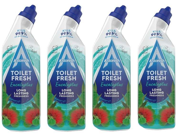 4 x Astonish Eucalyptus Toilet Fresh Gel 750ml (£2.15 / £1.83 on S&S) Prime Members Price