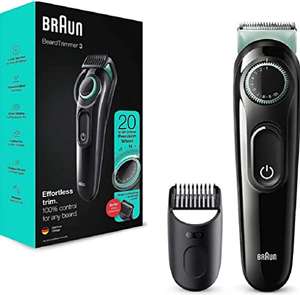 Braun Beard Trimmer Series 3 BT3323 Hair Clippers & Lifetime Sharp Blades, Precision Dial For 20 Length Setting £19.99 @ Amazon