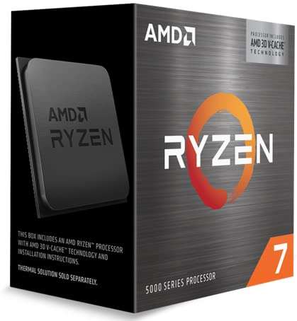 AMD Ryzen 7 5800X3D Desktop Processor (8-core/16-thread, 96MB L3 cache, up to 4.5 GHz) £277 @ Dispatches from Amazon Sold by Monster-Bid