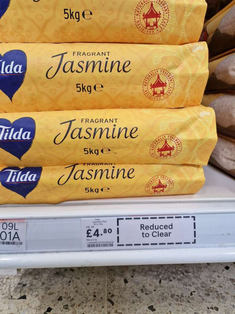 Tilda 5kg Jasmine rice. Instore Dudley