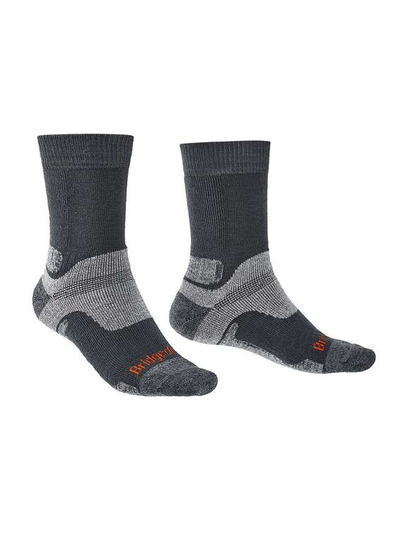 Bridgedale Explorer Heavyweight Merino + Hike Midweight Coolmax boot socks 2 pair bundle Medium size.only