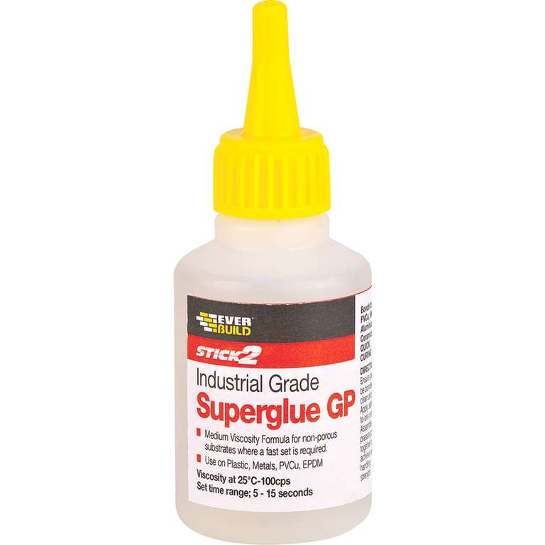 EverBuild GP Super Glue 20g - £1.79 / 50g - £3.14 with code (Free Click & Collect) @ Toolstation