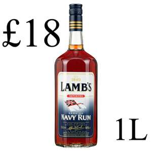 Lamb's Navy Dark Rum 1L 40% £18 @ Sainsburys (equals to £12.60 for 70cl)