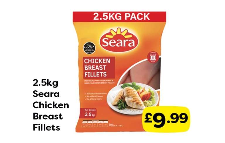 2.5kg Seara Chicken Breast Fillets (Halal)