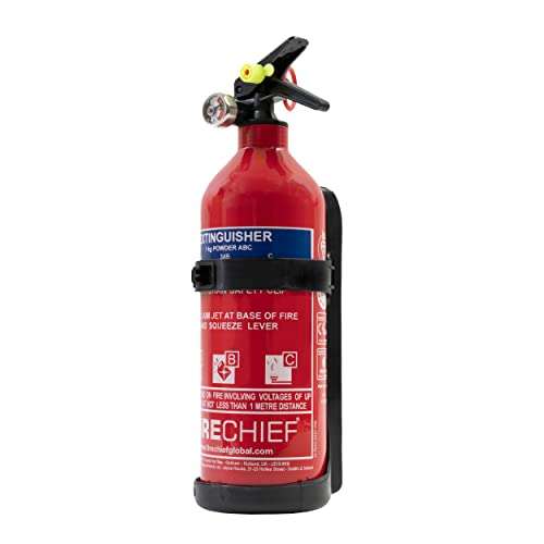 Multi Purpose Powder Fire Extinguisher 1kg & Mounting Bracket (Usually dispatched within 1 to 3 weeks) - £12.99 @ Amazon