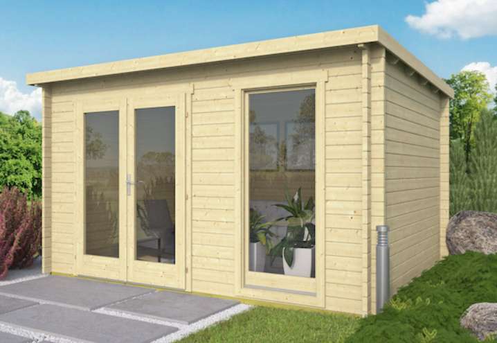 Hazel Log Cabin Studio 4m x 3m £2,450.58 @ Tuin Log Cabins
