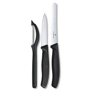 Victorinox Paring Knife-Set 3 pcs, Stainless Steel, Silver/Black, Set of 3 £11.89 @ Amazon