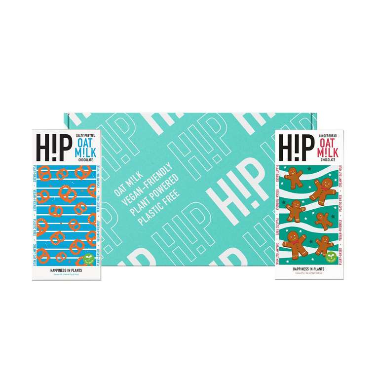 2 x 70g H!P Vegan/Plant Based Chocolate Bars (Salty Pretzel / Gingerbread) - Free just Pay £3.50 Shipping @ H!P Chocolate