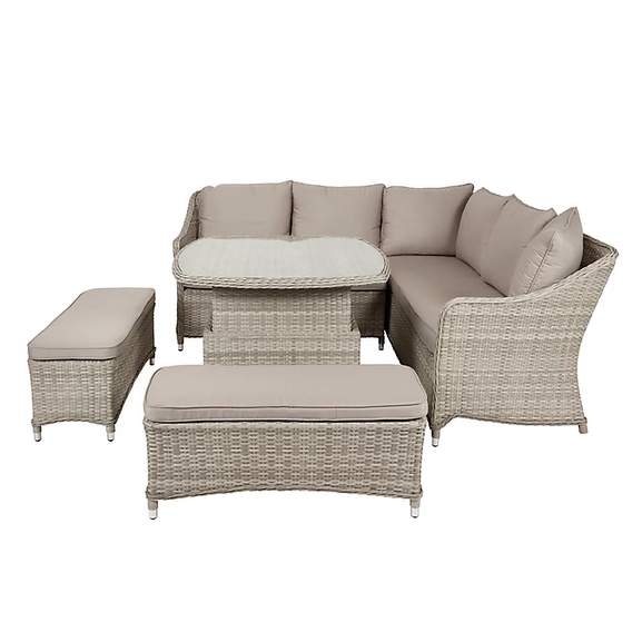 Hamilton Rattan Effect 6 Seater Coffee Set 511 50 For B Q Members Hotukdeals - B Q Garden Furniture Cushion Covers