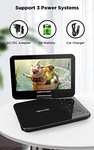 DBPOWER 12.5" Portable DVD Player with 10.5" Swivel Screen - £41.99 With Voucher, Dispatched By Amazon, Sold By Sagano EU