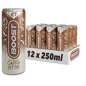 Boost Iced Coffee Caffe Latte, 12 x 250 ml - £2.59 @ Amazon Business