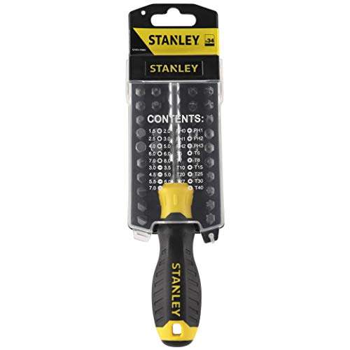 Stanley STHT070885 Multibit Screwdriver Set, 22.8x 7.6x 5cm (34 Pieces) £4.39 @ Amazon