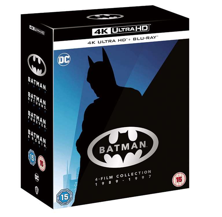 Batman 4-Film Collection 1989 - 1997 [4k Ultra-HD Blu-ray] [2020] [Region Free] £34.99 @ Amazon