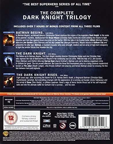 The Dark Knight Trilogy Blu-ray £11.99 @ Amazon