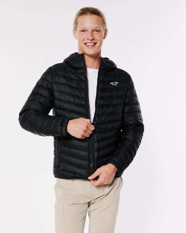 Men's Mock-Neck Puffer Jacket - £33.12 for House Members Free Account (Online Exclusive) + Free Click & Collect @ Hollister