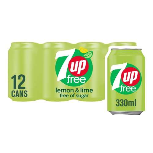 7UP Free, 12x330ml - £4 -min order qty 3 - £12 (48* 330ml 7Up Sugar free £12.80 - using 20% voucher off Subscribe and save) at Amazon