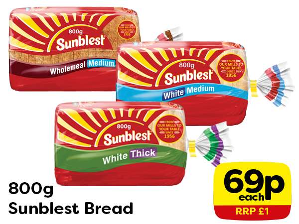 800g Sunblest bread - Wholemeal