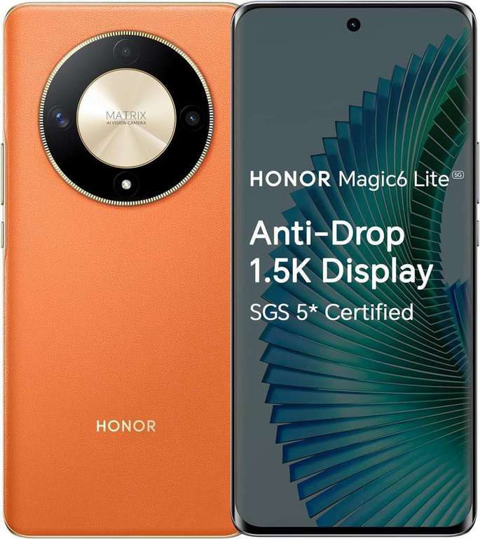 HONOR Magic6 Lite, Sim-Free, 5G Smartphone, 8GB+256GB, 120Hz Display with code - free collection