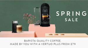 Vertuo Plus Machine From £79 + 3 Months Free Capsules + Free Frother @ Nespresso