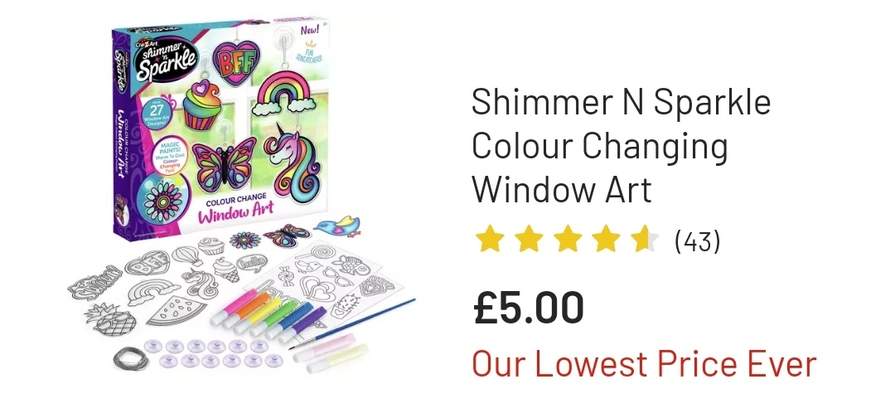 Shimmer 'n Sparkle Color Change Window Art - Cra-Z-Art Shop