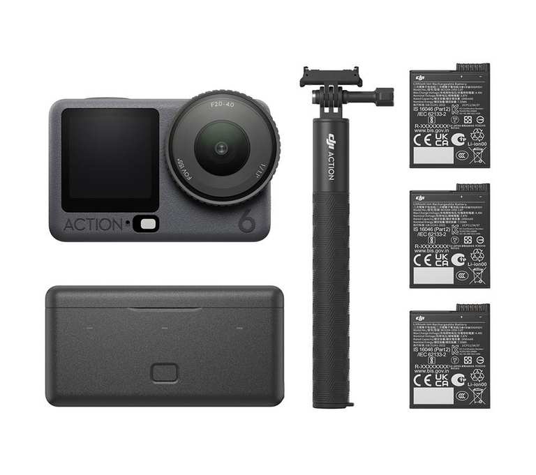 DJI Osmo Action 6 4K Ultra HD Action Camera Adventure Combo - Black - Free C&C