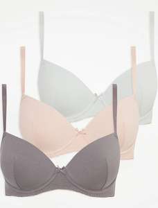 T-Shirt Underwired Bras 3 Pack (Free Click & Collect) + Extra 10% off via George Rewards