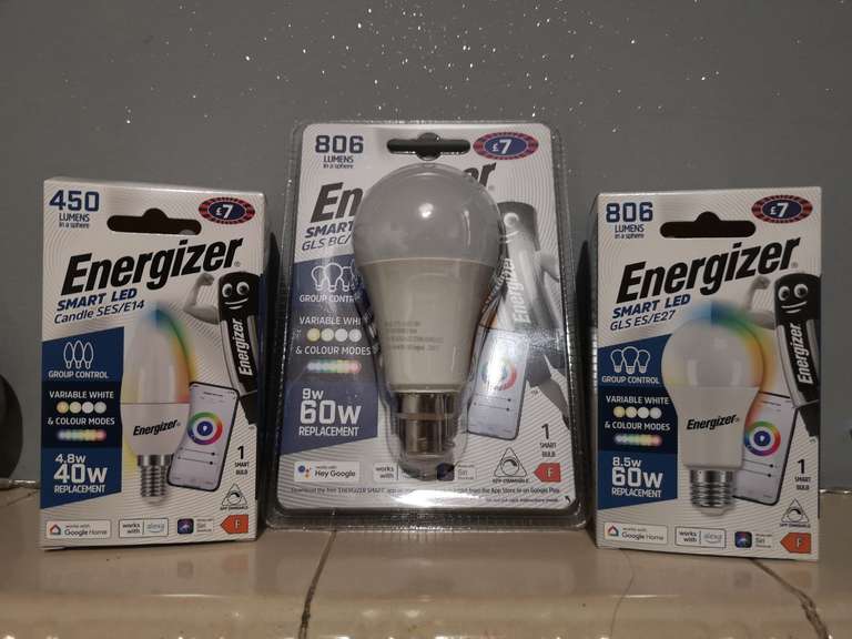 Energizer E14/E27/B22 Smart Bulbs £5 each @ B&M Walsall Wood (possibly national)