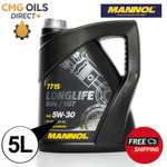 2x 5L Mannol Fully Synthetic Engine Oil Longlife 3 5w30 LL04 AUDI VW 504/507C3 £35.18 (UK Mainland Select Areas) @ carousel_car_parts/ebay