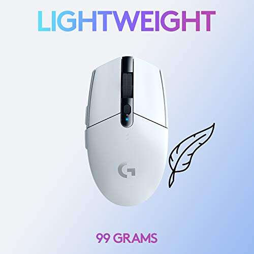 Logitech G305 LIGHTSPEED Wireless Gaming Mouse, HERO 12K Sensor, 12,000 DPI - (Black or White)