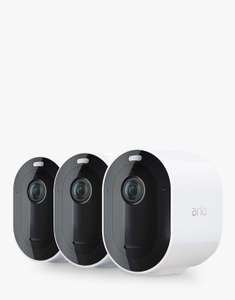 Arlo Pro 4 Security Camera Outdoor 3 Cam Kit, 2K HDR, Wireless CCTV - £299 @ John Lewis & Partners