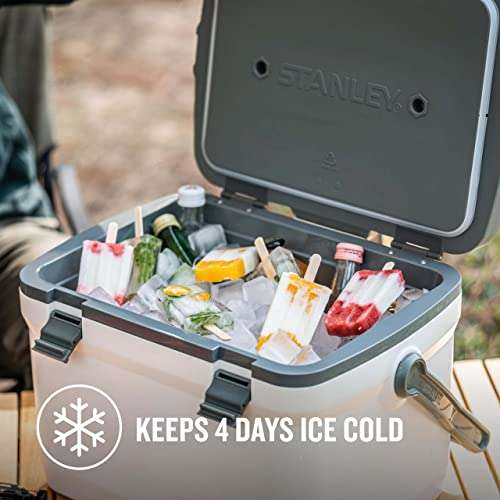 Stanley Adventure Outdoor Cooler - Double Wall Foam Insulated - BPA Free - Heavy Duty Camping Cooler Doubles as Seat - Rugged Travel Cooler