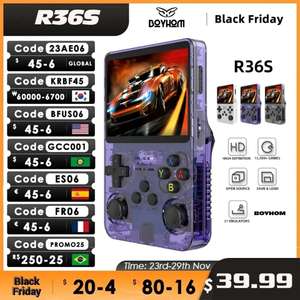 Open Source R36S Retro Handheld Video Game Console Linux System 3.5 Inch IPS Screen Portable - Sold By Cutesliving Store