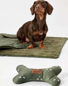 Joules Home Pet Blanket & Bone Gift Set - Khaki Bee - One Size £14.35 with code free delivery @ Joulesoutlet / eBay