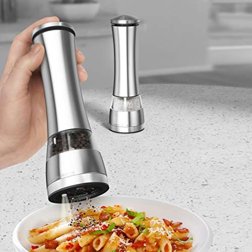 MORPHY 974224 Electronic Salt and Pepper Mill, Stainless Steel - Silver / Copper £12.99 @ Amazon