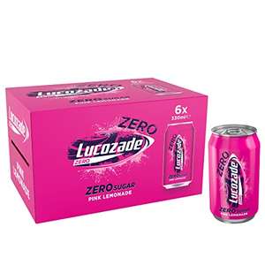 Lucozade Zero Pink Lemonade Cans 6x330ml £2 @ Amazon