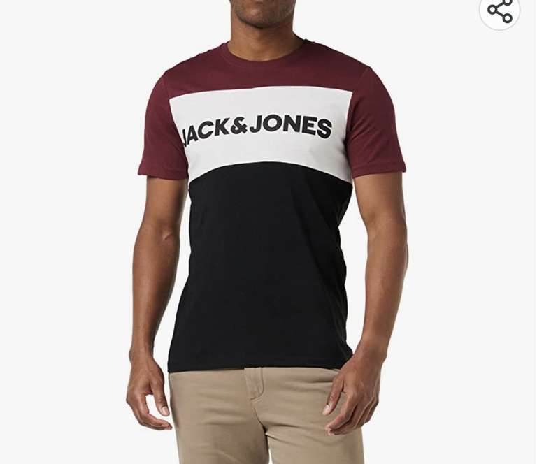 Jack & Jones Men's Jjelogo Blocking Tee Ss Noos T-Shirt (various colours & sizes available) - £6 (£5.30 prime student members) @ Amazon