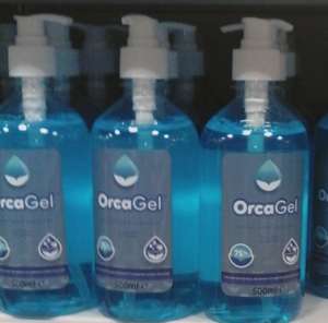 OrcaGel Instant Hand Sanitiser Gel 75% Alcohol 500ml 3 for £1 @ Home Bargains in store Derby