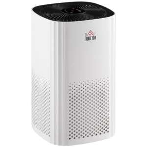 HOMCOM Air Purifier for Bedroom 3-Stage Carbon HEPA Filtration, Air Monitor, Timer, Ioniser, 4 Speeds - With Code