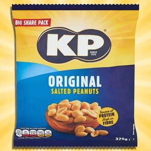 10x KP Original Salted Peanuts 375g Big Share Packs (Best Before 01/10) £14.99 delivered @ Discount Dragon