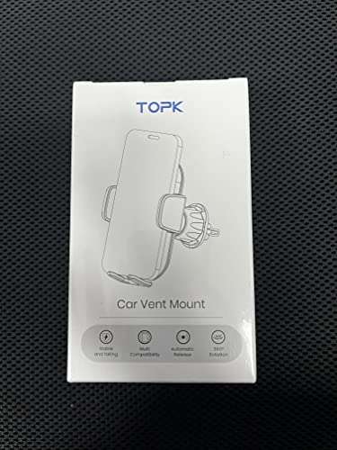 TOPK Phone Holder for Car with Hook Clip Air Vent Car Mount 360° Rotation Universal Mobile Phone Mount(w/voucher) @ TOPKDirect