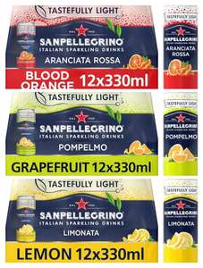 San Pellegrino Tastefully Light Sparkling Lemon 12 x 330ml (Voucher + S&S £6.40/£6) | Blood Orange/Grapefruit £6.88/£6.45