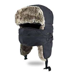 Unisex Trooper Trapper Hat, Warm Thick Winter Hats Ear Flap Bomber Hat with Windproof Mask £5.69 Dispatches from Amazon Sold by BROTOU-EU