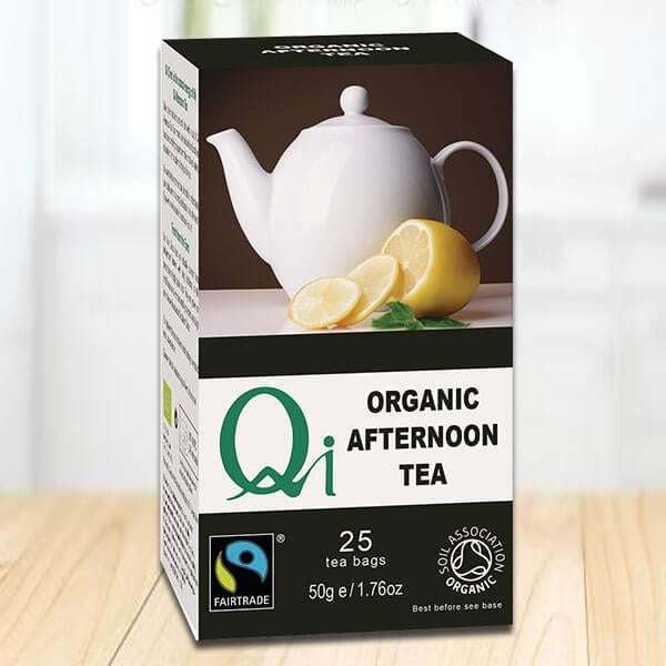Qi Organic Afternoon Tea 25 Black Tea Bags (BBE 07/04/2023) 1p (Minimum Orders £20) @ Discount Dragon