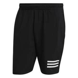 adidas Mens Club Tennis 3-Stripes Shorts in Black-White